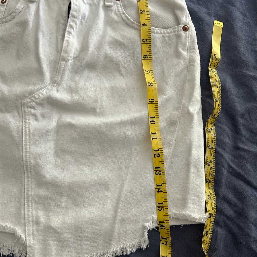 rag & bone White Denim Skirt with Frayed Hem - Picture 6 of 6